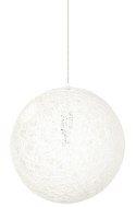 Lampa wisząca LUNA 80 biała - sznurek konopny