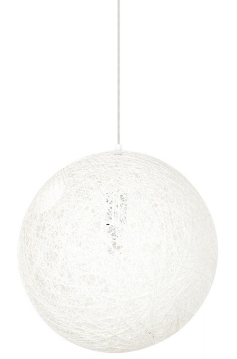 Lampa wisząca LUNA 80 biała - sznurek konopny