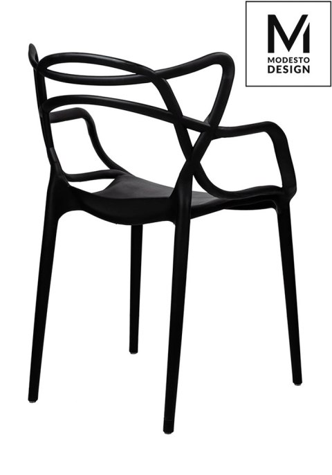 MODESTO krzesło HILO czarne-polipropylen
